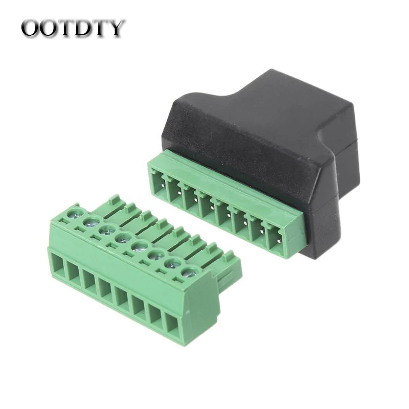 OOTDTY RJ45 Female To Screw Terminal 8 Pin Connector Ethernet Cable Extender Adapter dorp shipping
OOTDTY RJ45 Female To Screw Terminal 8 Pin Connector Ethernet Cable Extender Adapter dorp shipping
