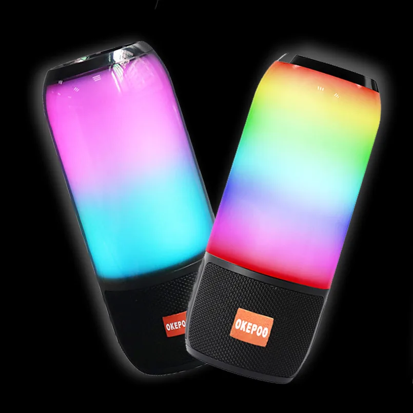 Okepoo Portable Bluetooth Speaker Colorful LED 360 Surround sound HIFI Stereo Wireless Portable Speaker Support Microphone
Okepoo Portable Bluetooth Speaker Colorful LED 360 Surround sound HIFI Stereo Wireless Portable Speaker Support Microphone