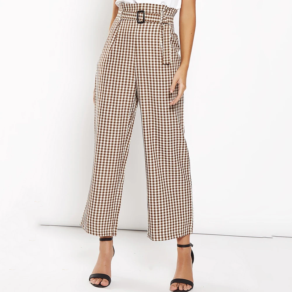 Sisjuly Women Plaid High Waist Casual Long Pants Belt Loose Streetwear Elegant Vintage Wide Leg Full Length Girls Fashion Bottom
Sisjuly Women Plaid High Waist Casual Long Pants Belt Loose Streetwear Elegant Vintage Wide Leg Full Length Girls Fashion Bottom