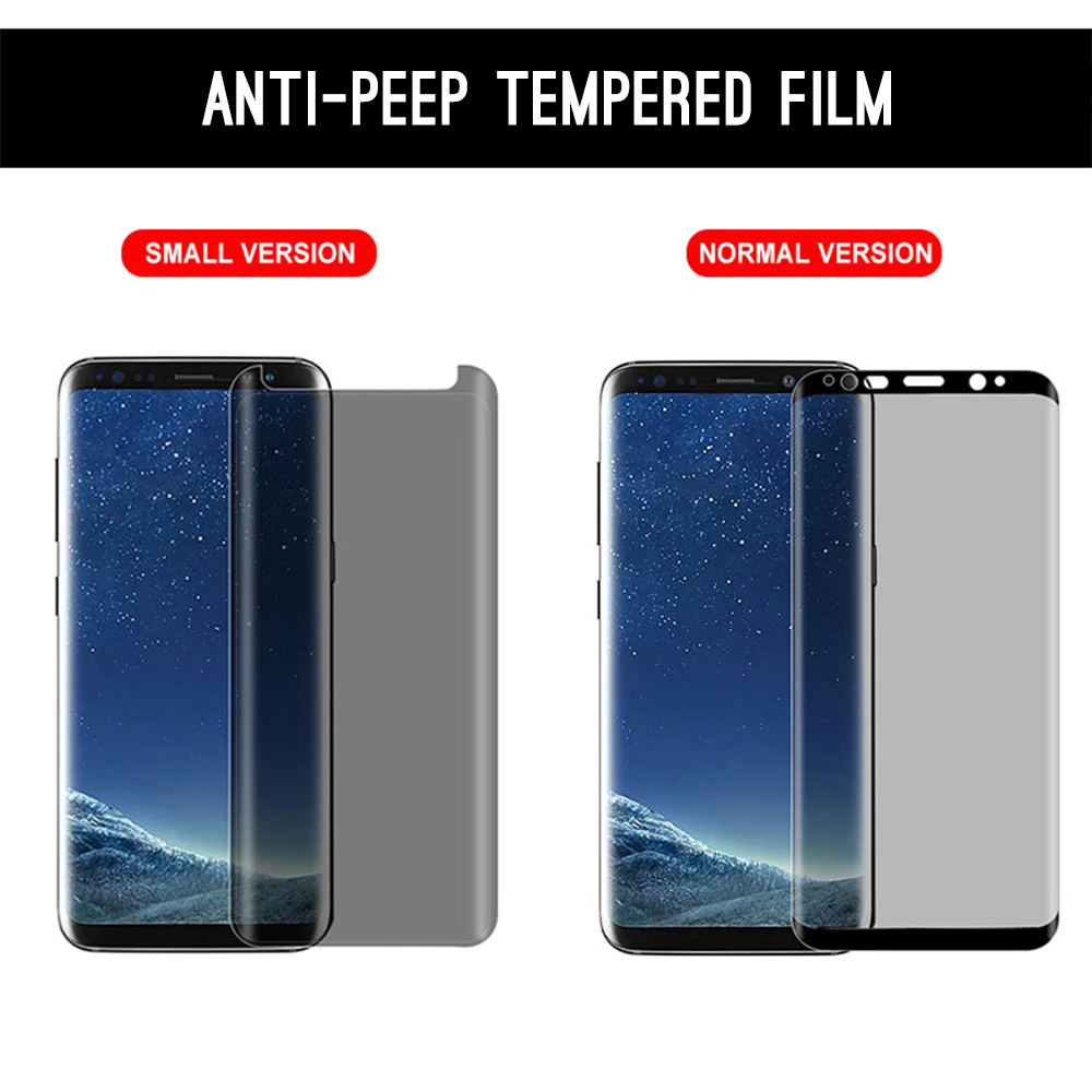 Tempered Glass For Samsung Galaxy S9 S8 Plus Note 8 9 Indented version Privacy 3D Full Cover Screen Protector AntiSpy Glass
Tempered Glass For Samsung Galaxy S9 S8 Plus Note 8 9 Indented version Privacy 3D Full Cover Screen Protector AntiSpy Glass