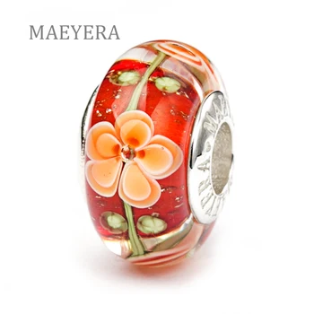 MAEYERA Authentic 925 Sterling Silver Red Bottom Green Rattan Red Flowers Murano Glass Beads Fit European Charm Bracelet 920201
MAEYERA Authentic 925 Sterling Silver Red Bottom Green Rattan Red Flowers Murano Glass Beads Fit European Charm Bracelet 920201