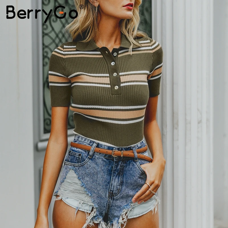 BerryGo Vintage multicolor striped knitted pullover sweater Slim retro sweaters female Streetwear ladies sweaters korean jumper
BerryGo Vintage multicolor striped knitted pullover sweater Slim retro sweaters female Streetwear ladies sweaters korean jumper
