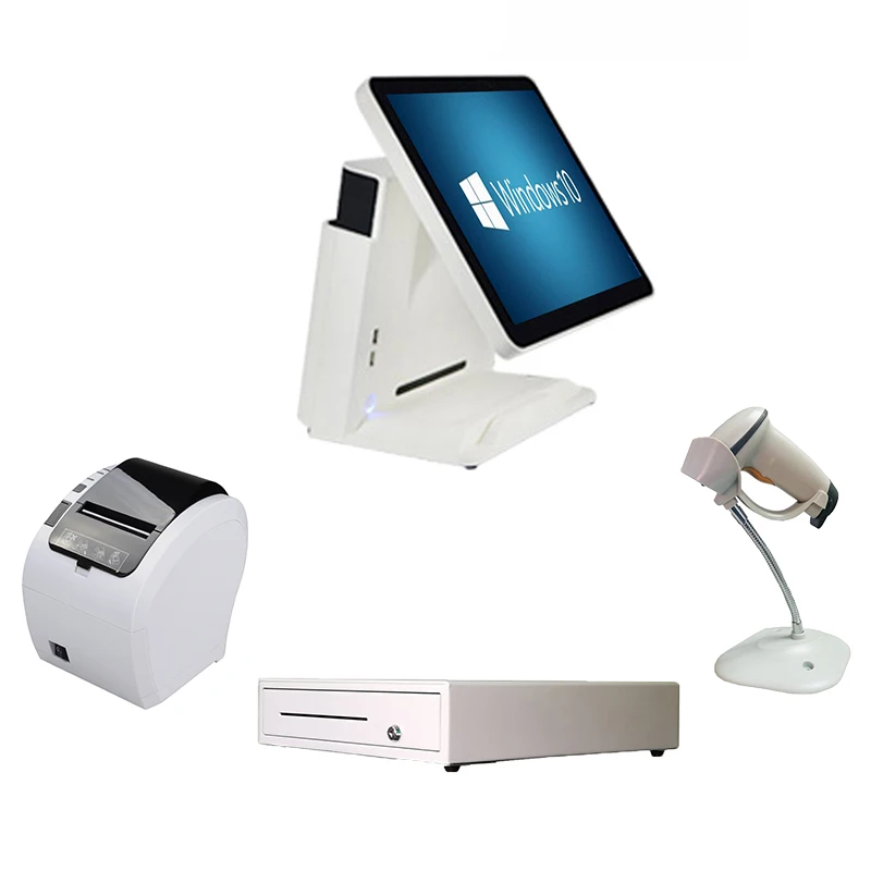 whole set 15 inch dual screen POS system with scanner/printer/cash drawer retail cash register/supermarket point of sales
whole set 15 inch dual screen POS system with scanner/printer/cash drawer retail cash register/supermarket point of sales