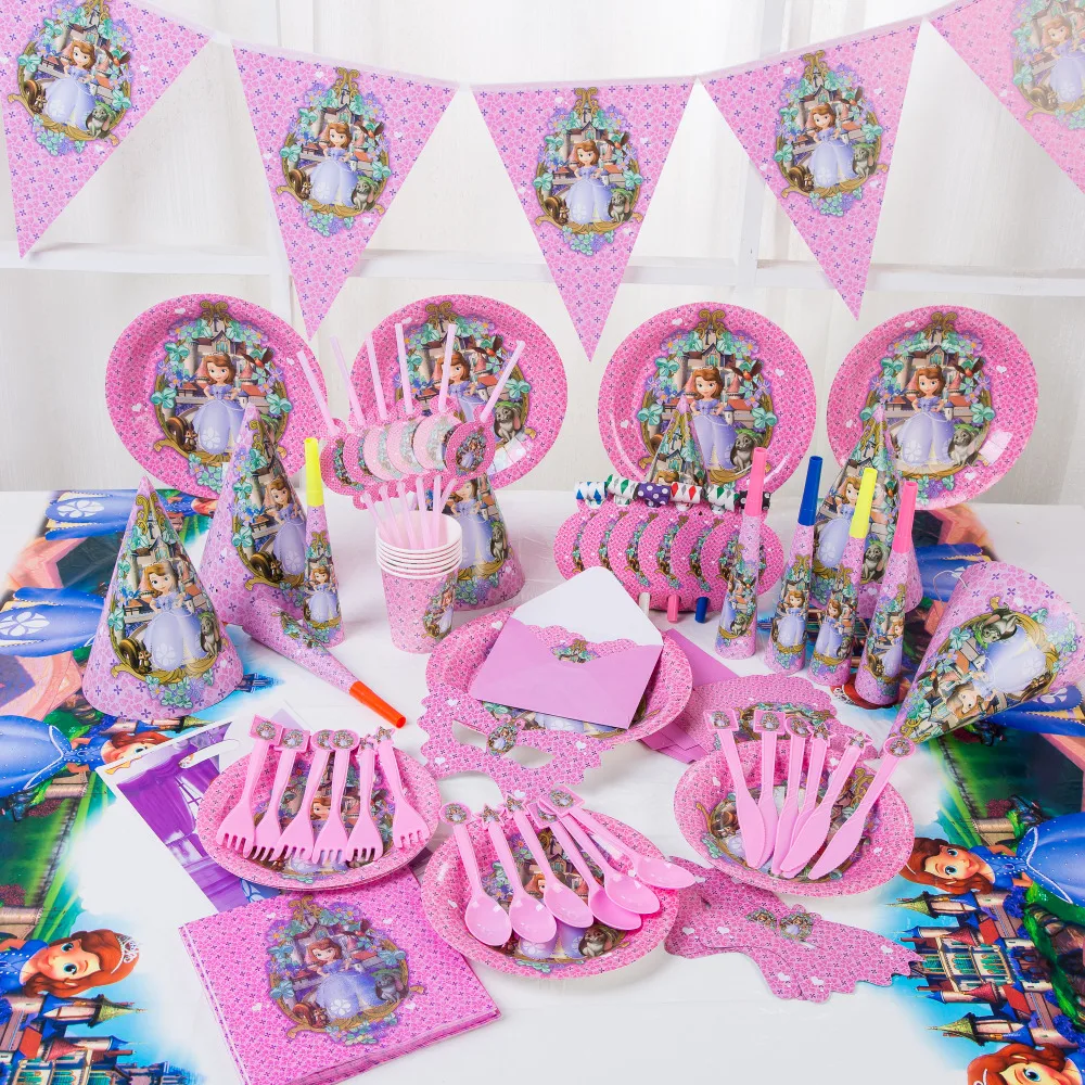 Princess Sophia happy Birthday kids Party Decorations Candy box gift bag Invitation Flags Paper cup tableware Party Supplies set
Princess Sophia happy Birthday kids Party Decorations Candy box gift bag Invitation Flags Paper cup tableware Party Supplies set