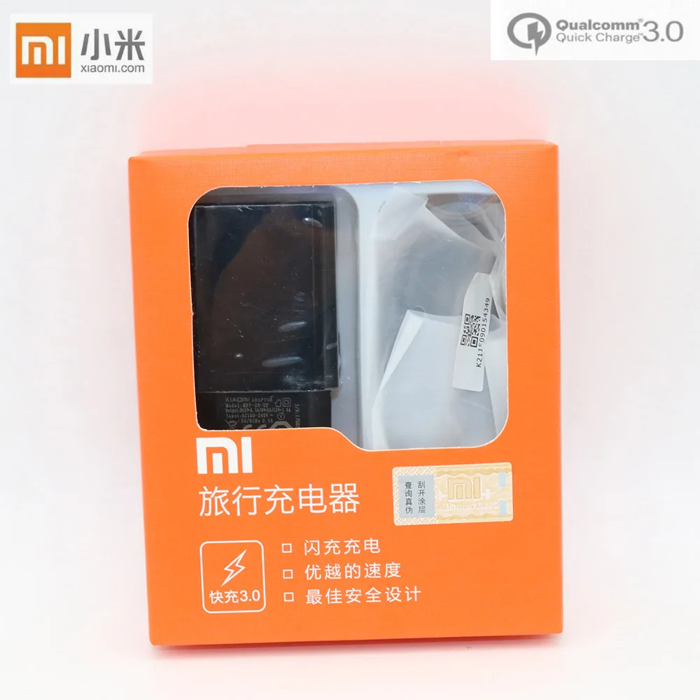 

Original For XIAOMI MI5 12V/1.5A QC3.0 Quick Fast Charging USB wall charger EU US Adapter Type C Data Cable with retail package