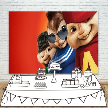 Alvin and the Chipmunks Party Backdrop Red Hahppy Birthday Customized Banner Photo Background Fond Photographie Photocall Boda 
Alvin and the Chipmunks Party Backdrop Red Hahppy Birthday Customized Banner Photo Background Fond Photographie Photocall Boda