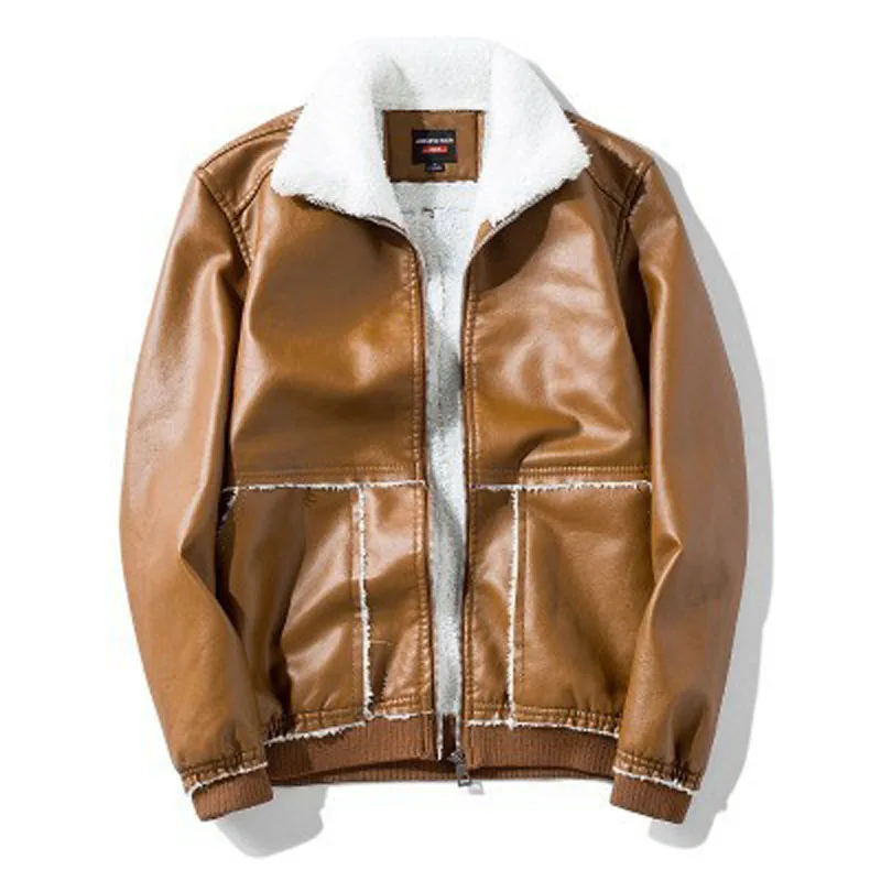 Men's Jackets Autumn 2019 PU Solid Turn-down Collar Zipper Coat Casual Velvet Male Clothing Hot Sale M-8XL
Men's Jackets Autumn 2019 PU Solid Turn-down Collar Zipper Coat Casual Velvet Male Clothing Hot Sale M-8XL