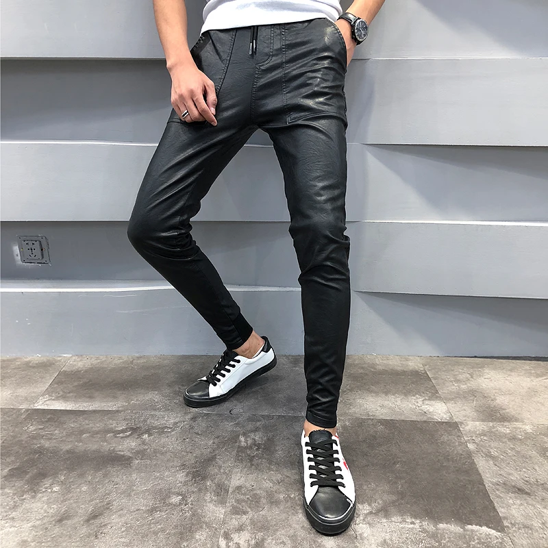 Autumn Winter PU Leather Pants Men Black Thick Warm Slim Fit Men Skinny Pants Hip Hop Casual Harem Pants Plus Size Trousers Men
Autumn Winter PU Leather Pants Men Black Thick Warm Slim Fit Men Skinny Pants Hip Hop Casual Harem Pants Plus Size Trousers Men