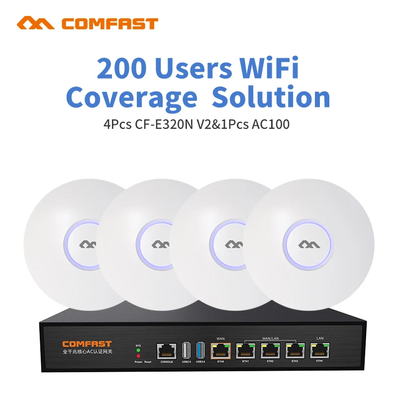DHL free For Office Supermarket Wifi Project Coverage 800 Square 200user 4pcs Comfast indoor AP 1pcs AC Wifi Management Router
DHL free For Office Supermarket Wifi Project Coverage 800 Square 200user 4pcs Comfast indoor AP 1pcs AC Wifi Management Router