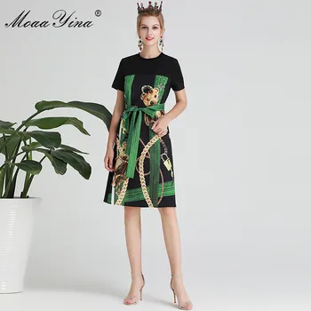 MoaaYina Fashion Designer Runway dress Summer Women Dress Short sleeve Diamond Crystal Sequin Cartoon Print Lace-up Dresses
MoaaYina Fashion Designer Runway dress Summer Women Dress Short sleeve Diamond Crystal Sequin Cartoon Print Lace-up Dresses