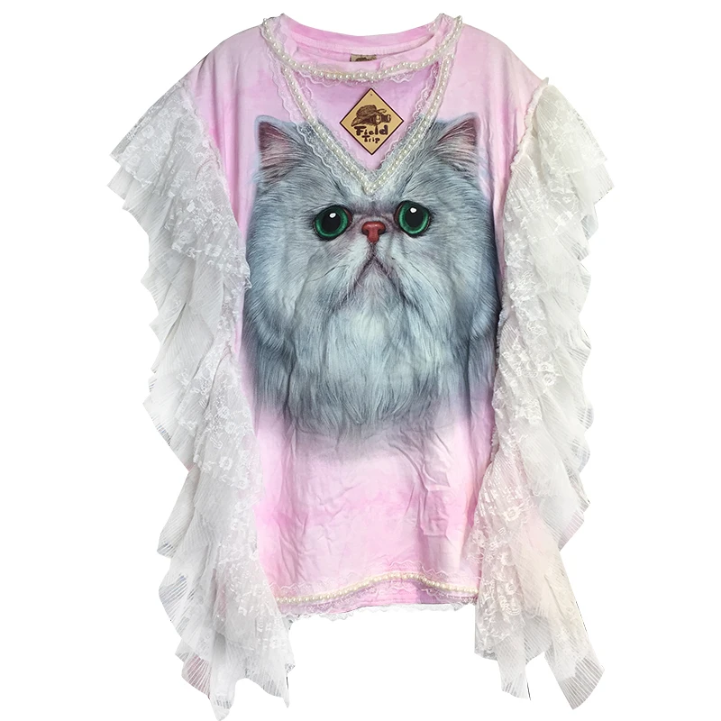 Thai tide brand ladies short sleeve 2019 summer new cat print mesh stitching hollow sexy cotton dress female
Thai tide brand ladies short sleeve 2019 summer new cat print mesh stitching hollow sexy cotton dress female