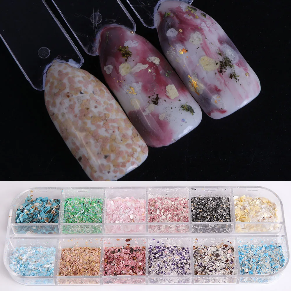 1 Set Marble Nail Sequins 12 Colors Fine Glitter Powder Irregular Nail Flakes Sequins Manicure Nail Art Decoration DIY BE546
1 Set Marble Nail Sequins 12 Colors Fine Glitter Powder Irregular Nail Flakes Sequins Manicure Nail Art Decoration DIY BE546