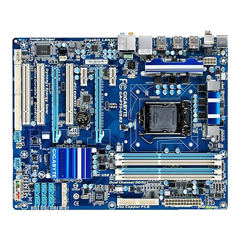 For Gigabyte GA-P55-USB3 Original Used Desktop Motherboard P55-USB3 P55 LGA 1156 i5 i7 DDR3 16G SATA2 USB3.0 ATX
For Gigabyte GA-P55-USB3 Original Used Desktop Motherboard P55-USB3 P55 LGA 1156 i5 i7 DDR3 16G SATA2 USB3.0 ATX