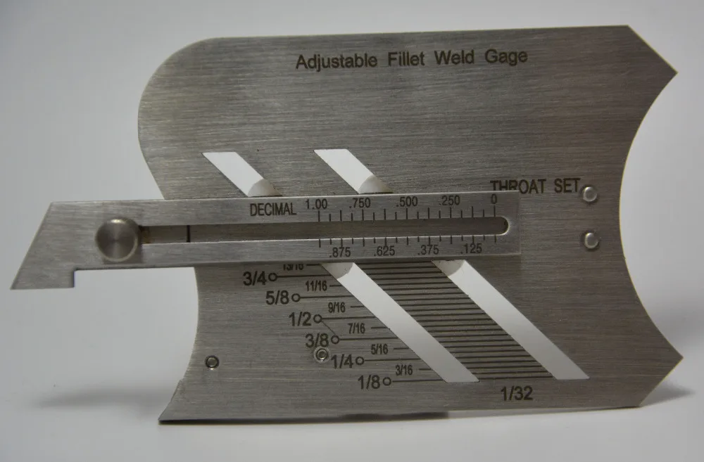 Adjustable Fillet Weld Gage Unequal LEG MG-3 Standard MIG/TIG/STICK Welding Gage
Adjustable Fillet Weld Gage Unequal LEG MG-3 Standard MIG/TIG/STICK Welding Gage