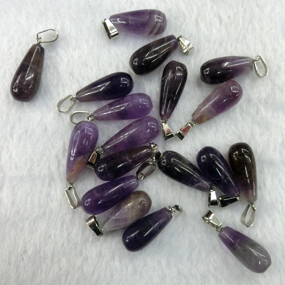 50pcs/lot Waterdrop Natural Amethysts Stone Charms Hexagonal Pyramid Pillar Healing Reiki Point Pendants for Jewelry Making Free
50pcs/lot Waterdrop Natural Amethysts Stone Charms Hexagonal Pyramid Pillar Healing Reiki Point Pendants for Jewelry Making Free