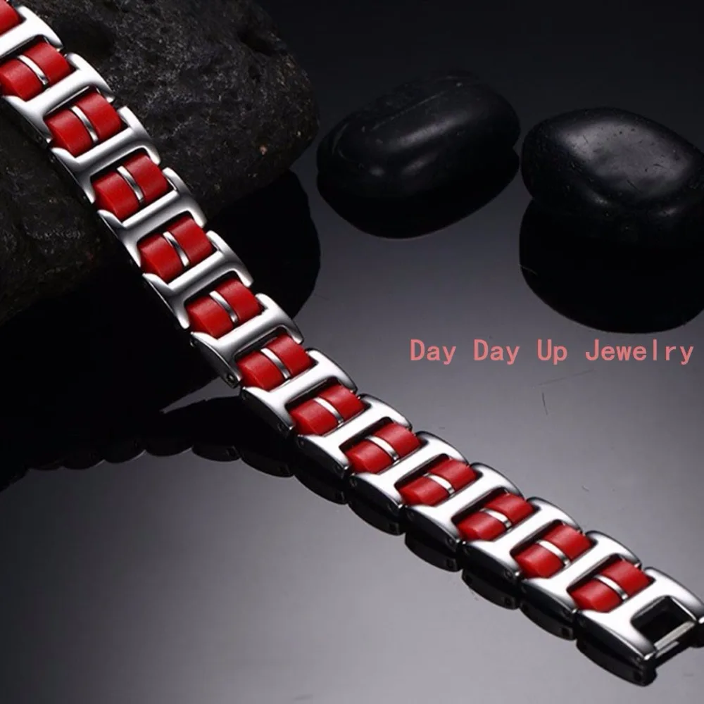 8.46"*13mm 35g Hot Selling 316L Stainless Steel Silver Tone Link Chain Mens Womens Bracelet Bangle Red Silicone Unisex's Jewelry
8.46"*13mm 35g Hot Selling 316L Stainless Steel Silver Tone Link Chain Mens Womens Bracelet Bangle Red Silicone Unisex's Jewelry