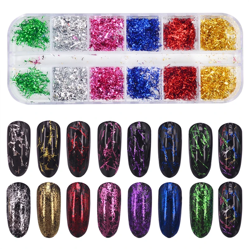 Nail Art Glitter Silk Stripes Lines Sequins Magic Effect Chrome Powder Mirror Powder Aluminum Foil Flakes Decoration
Nail Art Glitter Silk Stripes Lines Sequins Magic Effect Chrome Powder Mirror Powder Aluminum Foil Flakes Decoration