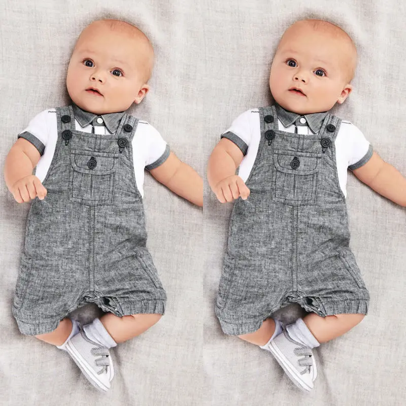Newborn Toddler Baby Boys Summer 2PCS Sets Short Sleeve Turn-Down Collar Color Patchwork T-Shirts Solid Overalls Outfit 0-24M
Newborn Toddler Baby Boys Summer 2PCS Sets Short Sleeve Turn-Down Collar Color Patchwork T-Shirts Solid Overalls Outfit 0-24M