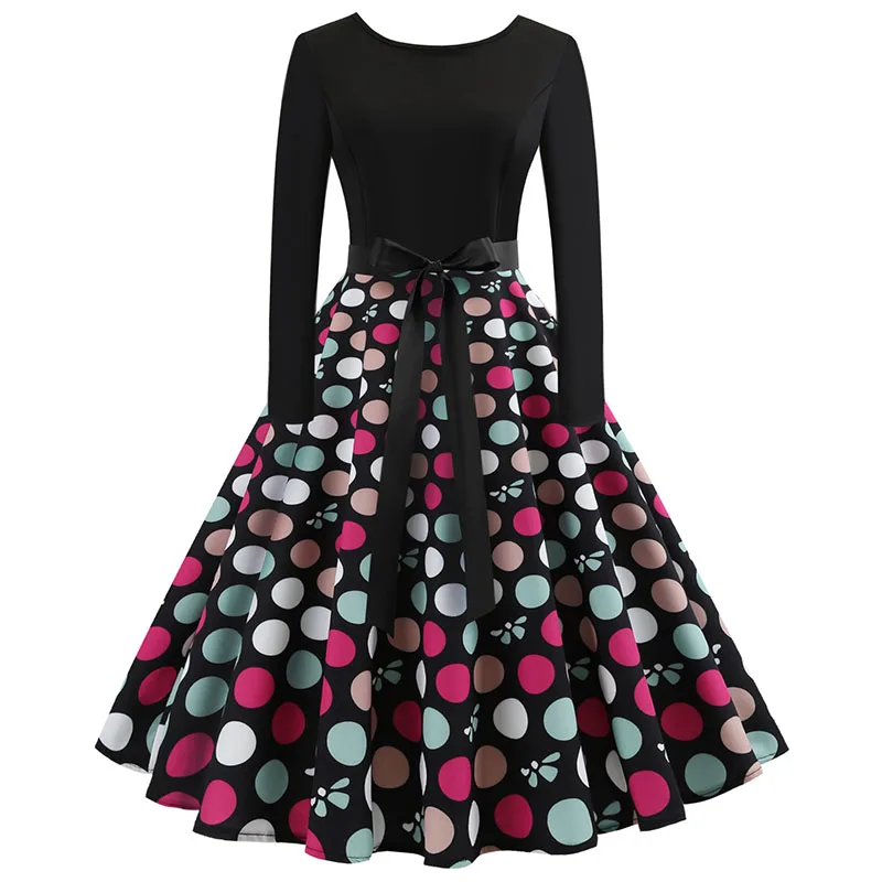 2018 Women Long Sleeve Autumn Dress Midi Dress Casual Plus Size Flower Winter Dress Retro Work Office Dress Vestidos Jurken
2018 Women Long Sleeve Autumn Dress Midi Dress Casual Plus Size Flower Winter Dress Retro Work Office Dress Vestidos Jurken