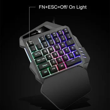 Fashion personality wired 35 key LED backlight Usb ergonomic one-hand operation keyboard game keyboard #YL10
Fashion personality wired 35 key LED backlight Usb ergonomic one-hand operation keyboard game keyboard #YL10