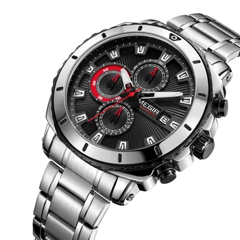 Megir Top Brand Chronograph Quartz Men Watch Luxury Stainless Steel Business Wrist Watches Men Clock Hour Time Relogio Masculino
Megir Top Brand Chronograph Quartz Men Watch Luxury Stainless Steel Business Wrist Watches Men Clock Hour Time Relogio Masculino
