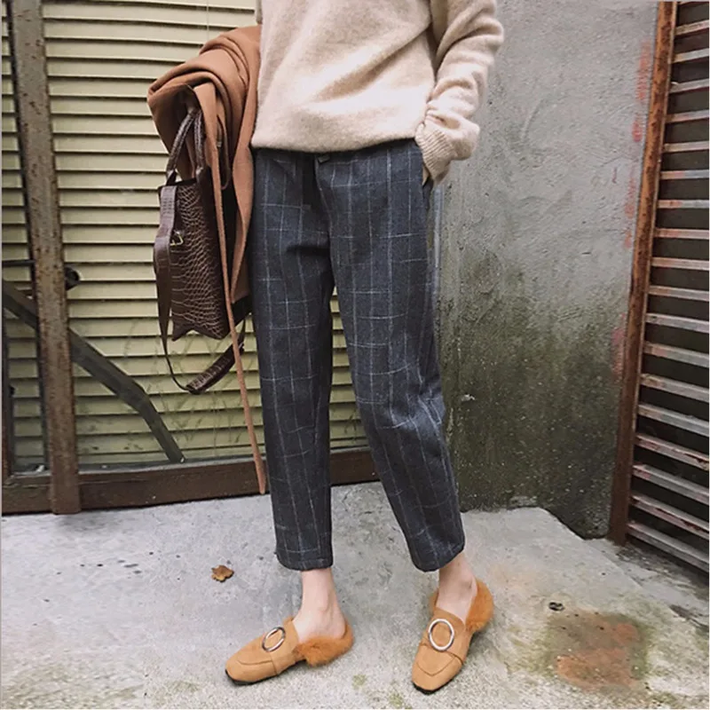 Women Harajuku Plaid Harem Pants Elastic Style Girls Plus Size Nine points harem pants High Waist Trousers Fashion Korean Femme
Women Harajuku Plaid Harem Pants Elastic Style Girls Plus Size Nine points harem pants High Waist Trousers Fashion Korean Femme