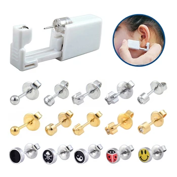 1 Unit Hot Sale Disposable Safe Sterile Ear Piercing Unit Nose Ring Earring Stud Piercing Gun Piercer Tool Machine Kit Stud
1 Unit Hot Sale Disposable Safe Sterile Ear Piercing Unit Nose Ring Earring Stud Piercing Gun Piercer Tool Machine Kit Stud