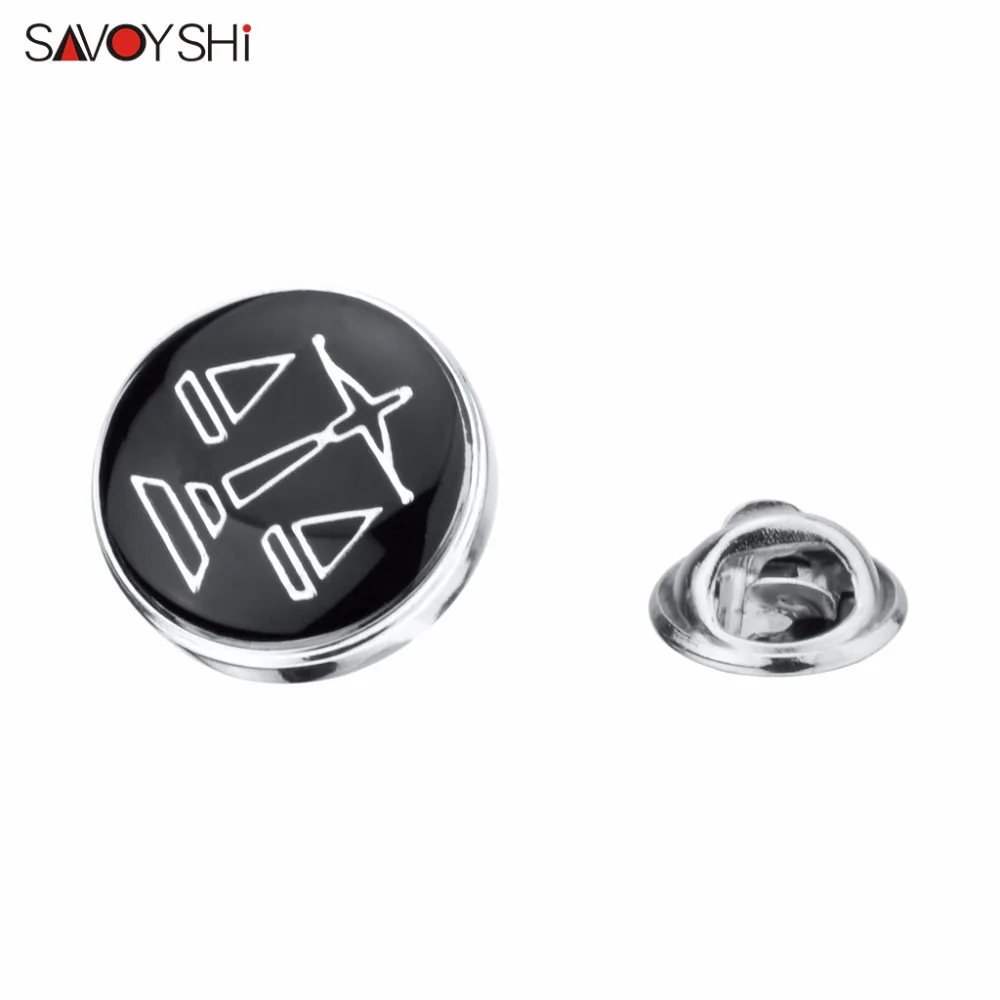SAVOYSHI Round Black Enamel Libra Pattern Men Lapel Pin Brooches Pins Fine Gift for Mens/Ladies Clothes Collars Party Jewelry
SAVOYSHI Round Black Enamel Libra Pattern Men Lapel Pin Brooches Pins Fine Gift for Mens/Ladies Clothes Collars Party Jewelry