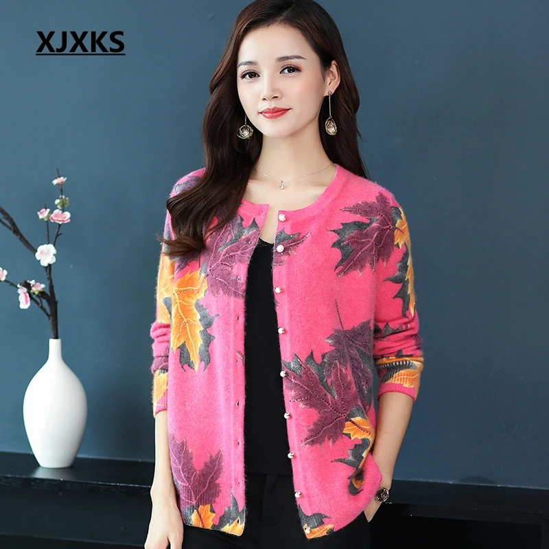 XJXKS Young Women Cardigan Autumn Winter 2019 New Print Maple Leaf Pattern Comfortable High Quality Large Size Women Cardigans
XJXKS Young Women Cardigan Autumn Winter 2019 New Print Maple Leaf Pattern Comfortable High Quality Large Size Women Cardigans