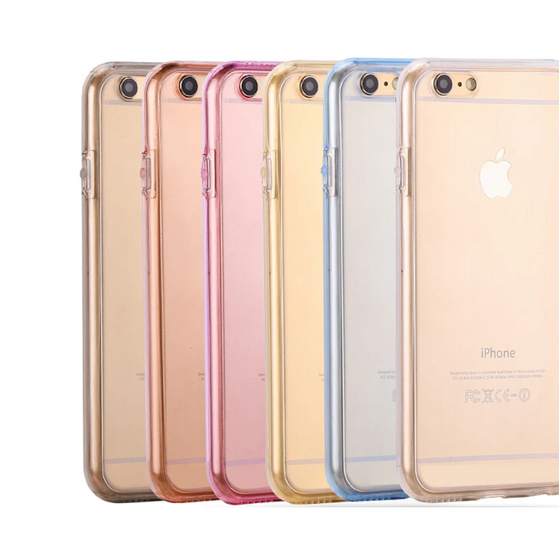 360 градусов полный Чехол для iPhone 6 S Plus SE 5 5S спереди назад мягкая ТПУ Crystal Clear