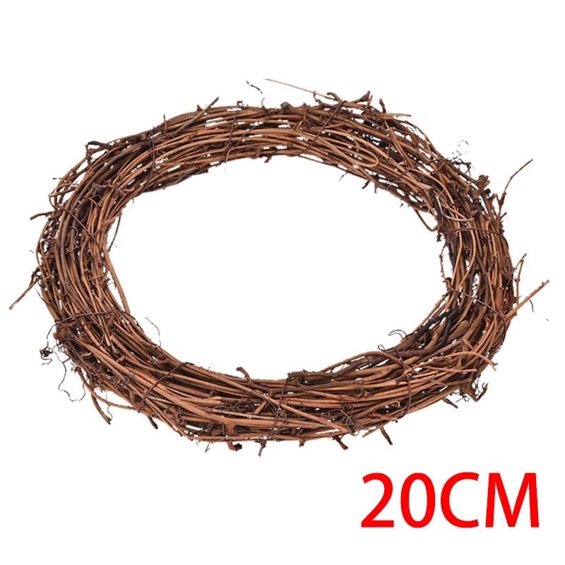 Natural Dried Wreath DIY Rattan Wreaths Christmas Door Wall Wedding Wreaths Decoration Rattan Wreath 10/15/20/25/30cm