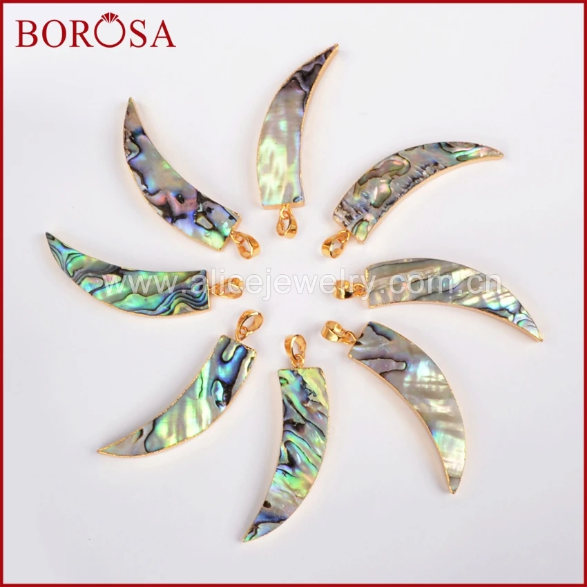 BOROSA 1piece Gold Color Elephant Tusk Abalone Shell Pendant Bead Druzy Jewelry Horn Pendant for Necklace DIY G0465
BOROSA 1piece Gold Color Elephant Tusk Abalone Shell Pendant Bead Druzy Jewelry Horn Pendant for Necklace DIY G0465