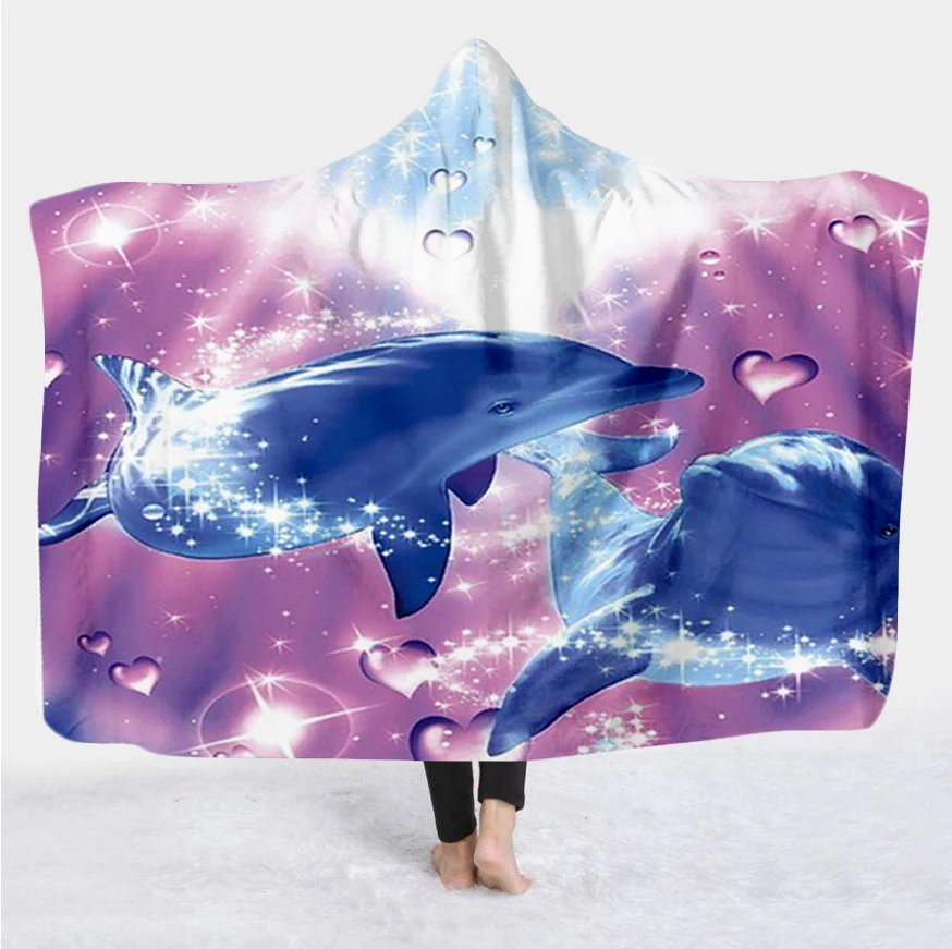 Plstar Cosmos Cute dolphin colorful Blanket Hooded Blanket 3D full print Wearable Blanket Adult men women Blanket style-2
Plstar Cosmos Cute dolphin colorful Blanket Hooded Blanket 3D full print Wearable Blanket Adult men women Blanket style-2