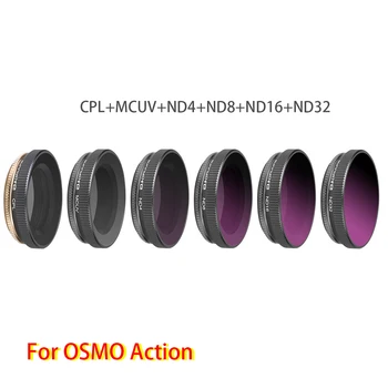 Adjustable High Quality Lens Filters Set 6 in 1 MCUV+CPL+ND4+ND8+ND16+ND32 for DJI OSMO Action Sports Camera Accessories
Adjustable High Quality Lens Filters Set 6 in 1 MCUV+CPL+ND4+ND8+ND16+ND32 for DJI OSMO Action Sports Camera Accessories