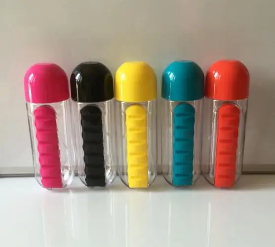 20PCS 600ml Sports Plastic Water Bottle Combine Daily Pill Boxes Organizer Drinking Bottles Tumbler Outdoor
20PCS 600ml Sports Plastic Water Bottle Combine Daily Pill Boxes Organizer Drinking Bottles Tumbler Outdoor