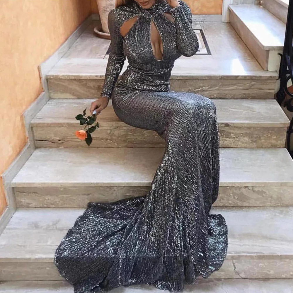 Sexy Hollow Sequined Long Dress Full Sleeved Vintage Sexy Red Gray Shining Evening Party Dress Floor Length Backless Vestidos XS
Sexy Hollow Sequined Long Dress Full Sleeved Vintage Sexy Red Gray Shining Evening Party Dress Floor Length Backless Vestidos XS