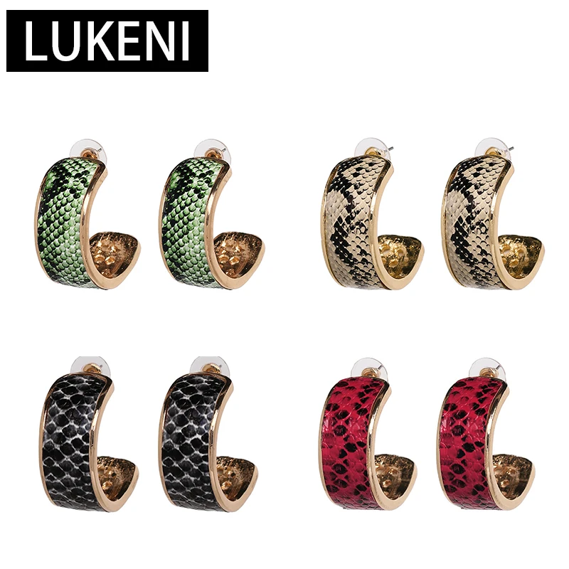 ZA New Design Snake print Stud Earrings For Women Vintage Metal Geometric Earrings Punk Leather Party Girl Jewelry Wholesale
ZA New Design Snake print Stud Earrings For Women Vintage Metal Geometric Earrings Punk Leather Party Girl Jewelry Wholesale