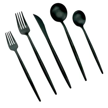 20 Piece 18/10 304 Stainless Steel Luxury Black Mirror Tableware Sets Dinnerware Set Knife Forks Cutlery Sets Service for 4
20 Piece 18/10 304 Stainless Steel Luxury Black Mirror Tableware Sets Dinnerware Set Knife Forks Cutlery Sets Service for 4