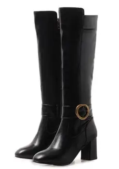 Sapato Feminino Women Knee High Boots Luxury PU Leather Warm Shoes Woman Chunky High Heels Gladiator Chaussure Booties XZ181626
Sapato Feminino Women Knee High Boots Luxury PU Leather Warm Shoes Woman Chunky High Heels Gladiator Chaussure Booties XZ181626