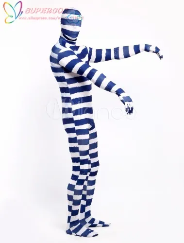 Cosplay&ware Halloween Carnival Party Fashion Spandex Stripe Full Body Unisex Stylish Multicolor Zentai Suit 9 Cosplay&ware Halloween Carnival Party Fashion Spandex Stripe Full Body Unisex Stylish Multicolor Zentai Suit -Zentai shop online
