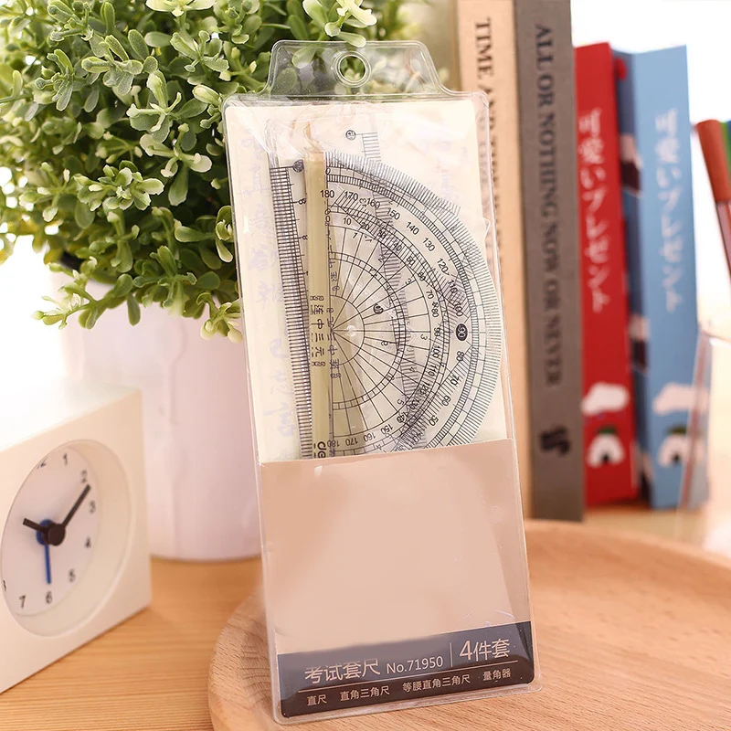 4Pcs/Pack Students drawing Ruler Set Square Triangle Ruler Plastic Protractor four sets Office School Supplies
4Pcs/Pack Students drawing Ruler Set Square Triangle Ruler Plastic Protractor four sets Office School Supplies