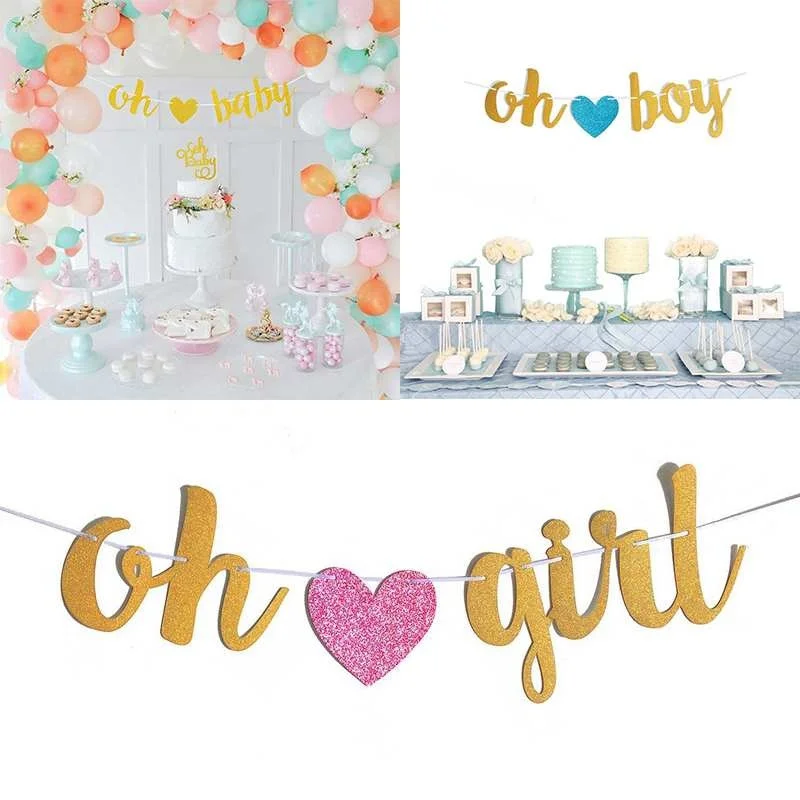 Glitter Oh Boy Girl Baby Bunting Banner Garland Baby Shower Decoration Baby Birthday Party Supplies
Glitter Oh Boy Girl Baby Bunting Banner Garland Baby Shower Decoration Baby Birthday Party Supplies