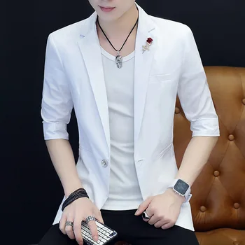 Traje Hombre 2019 Summer Casual Suit Jacket Korean Youth Handsome Slim Trend Sleeves Blazer Men
Traje Hombre 2019 Summer Casual Suit Jacket Korean Youth Handsome Slim Trend Sleeves Blazer Men