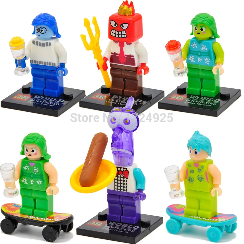 JR123 6pcs/lot Movie Inside Out Figures ANGER/JOY/FEAR/DISGUST Building Blocks Cartoon Sets Models Bricks Toys
JR123 6pcs/lot Movie Inside Out Figures ANGER/JOY/FEAR/DISGUST Building Blocks Cartoon Sets Models Bricks Toys