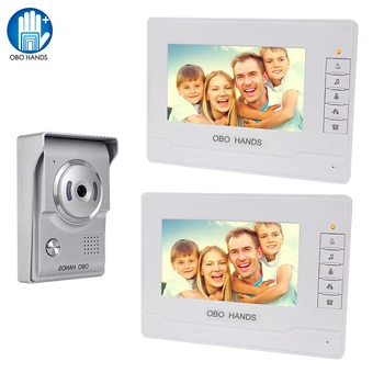 OBO HANDS 7inch Video Intercom Doorbell System Doorphone for Home 2 Monitors IR Camera Door Phone Waterproof Speakerphone 3 4
OBO HANDS 7inch Video Intercom Doorbell System Doorphone for Home 2 Monitors IR Camera Door Phone Waterproof Speakerphone 3 4