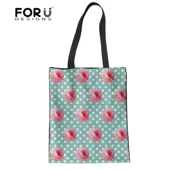 FORUDESIGNS Reusable Shopping Bag for Women Vintage Pink Flower and Gold Dots Pattern Recycle Tote Bag Cotton Ladies Shoulder
FORUDESIGNS Reusable Shopping Bag for Women Vintage Pink Flower and Gold Dots Pattern Recycle Tote Bag Cotton Ladies Shoulder