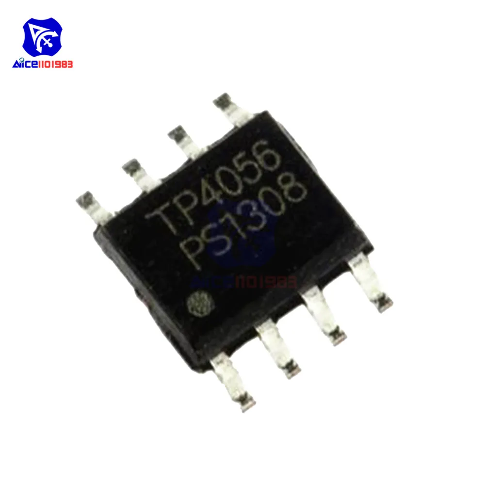 

10PCS/Lot IC Chips TP4056 4056 SOP-8 8 Pin SMD SMT Lithium Battery Charging IC Original Integrated Circuit