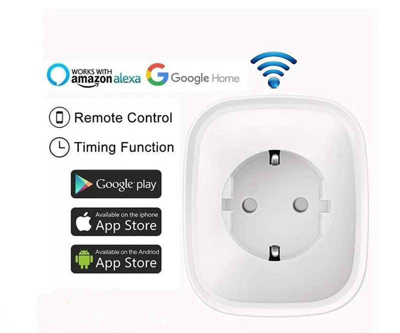 Antikue WIFI Smart Socket EU Plug 220V 16A Remote Control Smart Timing Switch Work For Amazon Alexa/Google Assistant
Antikue WIFI Smart Socket EU Plug 220V 16A Remote Control Smart Timing Switch Work For Amazon Alexa/Google Assistant