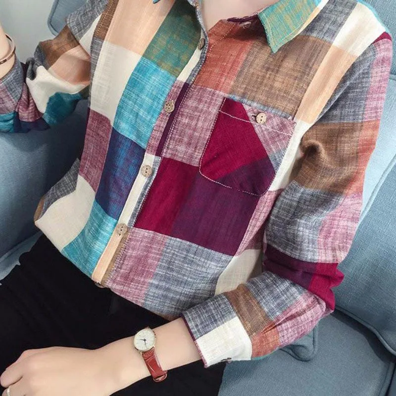 Women Casual Cotton Slim Long Sleeve Plaid Shirt Women Blouse Tops Ladies Office Bodycon Blusas Chemise Femme
Women Casual Cotton Slim Long Sleeve Plaid Shirt Women Blouse Tops Ladies Office Bodycon Blusas Chemise Femme