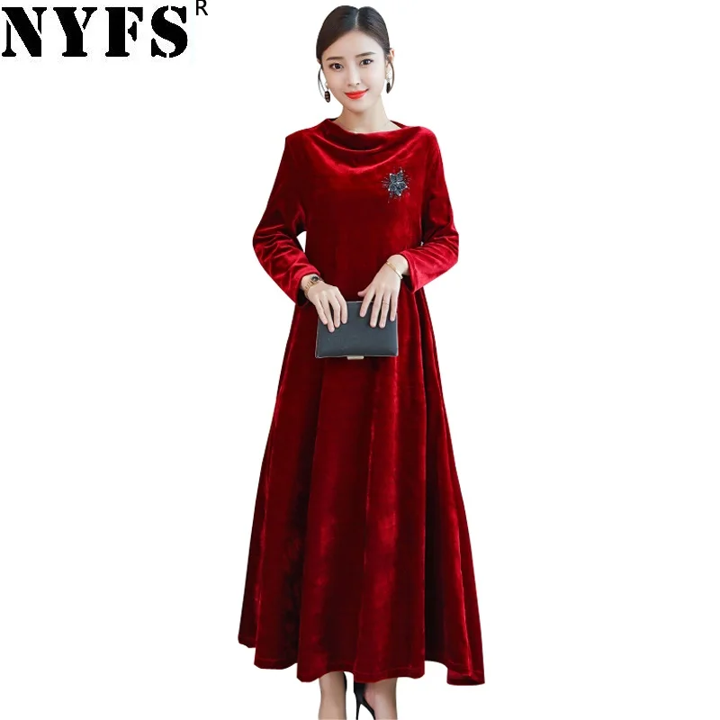 NYFS 2019 New Autumn Women Dress Vintage Loose Solid Corduroy Long Dress Vestidos Robe Dresses M-3XL
NYFS 2019 New Autumn Women Dress Vintage Loose Solid Corduroy Long Dress Vestidos Robe Dresses M-3XL
